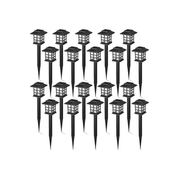 20-Pack Solar-Powered Decorative Pathway Lights for Garden and Walkway