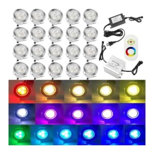 20-Piece LED Deck Lighting Kit for Large Outdoor Spaces