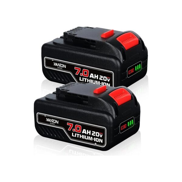 20V Lithium Ion Battery Replacement for Power Tools 7000mAh 0Ah 2 Pack