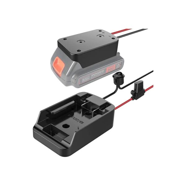 20V MAX Lithium Battery Adapter with Fuse and Switch for Safe Use