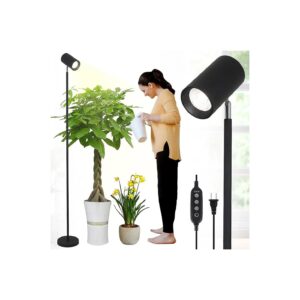 20W COB LED Grow Light Stand for Large Indoor Plants with 6 Level Height Adjustment