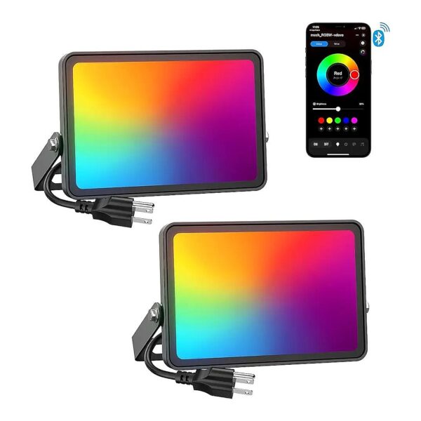 20W LED Color Changing Floodlights with Bluetooth APP Control and 16 Million Colors