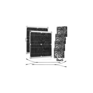 20W Solar Panel Exhaust Fan Kit for Chicken Coops and Greenhouses