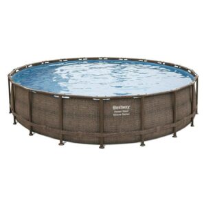 20x48 Feet Brown Round Power Steel Deluxe Above Ground Pool Set