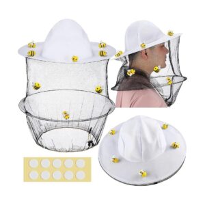 22 Piece Beekeeper Set Including Bee Hat Veil and Felt Bees for Adult Use