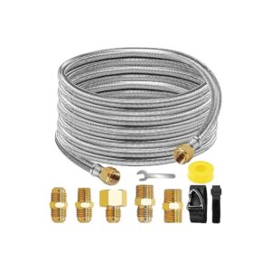 24 Foot High Pressure Propane Hose Extension with Conversion Couplings