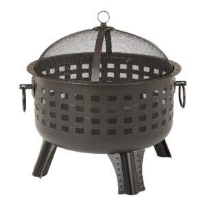 24 Inch Steel Lattice Fire Pit with Compact Design