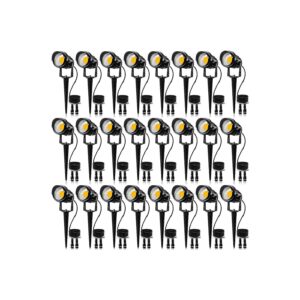 24 Pack LED Low Voltage Landscape Lights for Outdoor Yard Garden Lighting