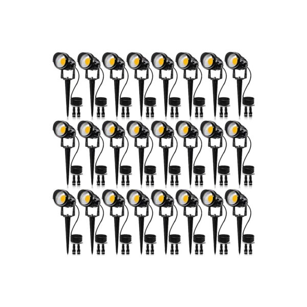 24 Pack LED Low Voltage Landscape Lights for Outdoor Yard Garden Lighting