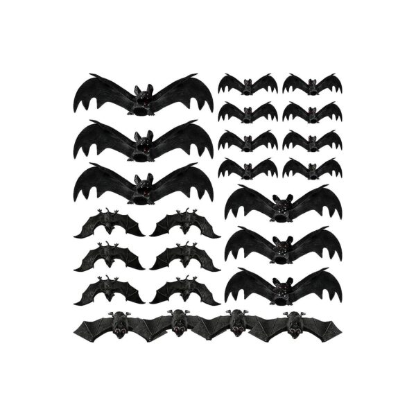 24 Pieces Realistic Scary Bat Decorations for Halloween Party