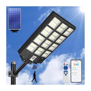 250000LM Solar Powered Street Light with APP App Control and Motion Sensor