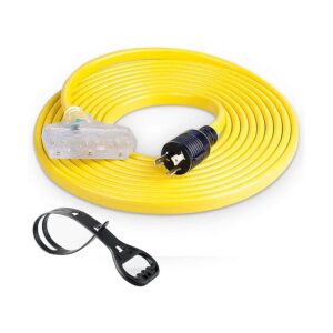 25FT 3 Prong Generator Extension Cord with High Power 3750 Watts and 30 Amp Capacity