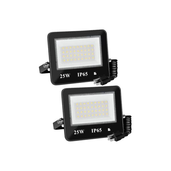 25W Plug in Flood Light with Motion Sensor, 5ft Cord, 120V Waterproof Outdoor