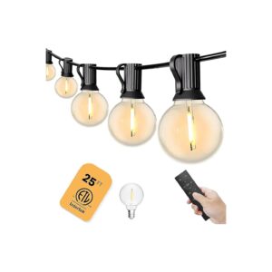 25ft, 12+1 Shatterproof Bulbs, Ip45 Waterproof