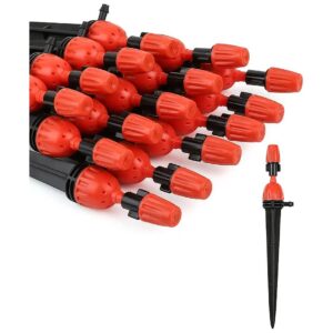 25pcs Adjustable Stake Drippers for Drip Irrigation System with 360 Degree Water Flow