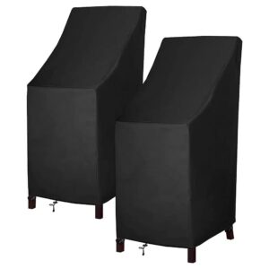 27" W x 27" D x 49" H, Fits 4-6 Stackable Chairs, Black, 2 Pack