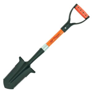 29 inch Long Heavy Duty Small Double Serrated Shovel for Digging and Shoveling