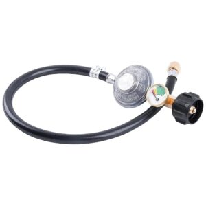 2Feet Propane Regulator and Hose with Pressure Gauge and Gauge