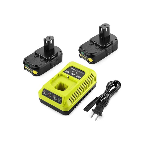 2-Pack 18V 3500mAh Ryobi 18 Volt Lithium Ion Battery and Universal Charger Combo