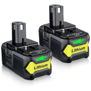 2-Pack 5000mAh Lithium Batteries for Ryobi 18V Cordless Power Tools and Precision Tools