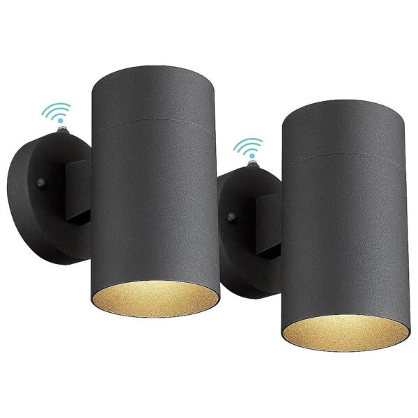 2-Pack Dusk-to-Dawn Outdoor Wall Lanterns for Front Doorway and Entryway