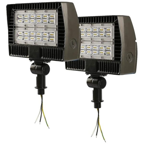 2-Pack LED Flood Light for Yard, Garden, and Outdoor Lighting