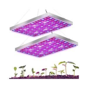 2-Pack LED Grow Light for Seedlings, Succulents, and Micro Greens - Full Spectrum Panel