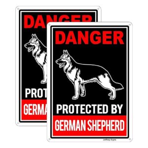 2-Pack Reflective Aluminum Warning Signs 14x10 Inches