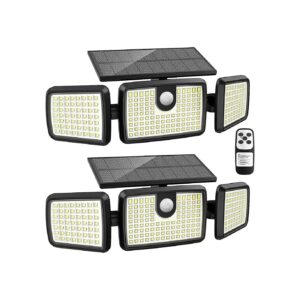 2-Pack Solar Motion Lights with High Power LEDs and Weatherproof Design