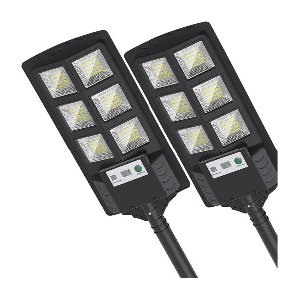 2-Pack Solar Security Flood Light for Garage Yard and Parking Lot