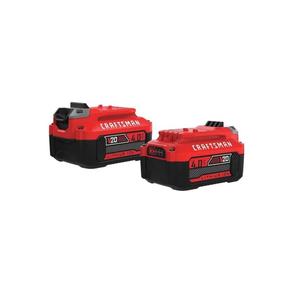 2-Pack of 0Ah Lithium Ion Batteries with LED Charge Indicator