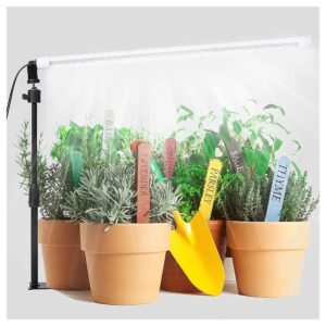 2ft LED Plant Grow Light Bar, Adjustable Stand, White, Full Spectrum for Seedlings