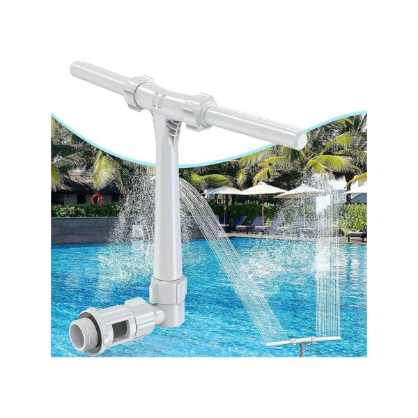 2-in-1 Adjustable Waterfall Pool Sprinkler Fountain for Cooling and Relaxation