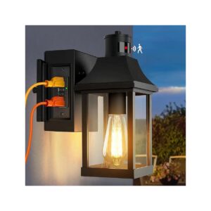 3 Modes Outdoor Wall Light with Motion Sensor and GFCI Protection for Garage Patio House