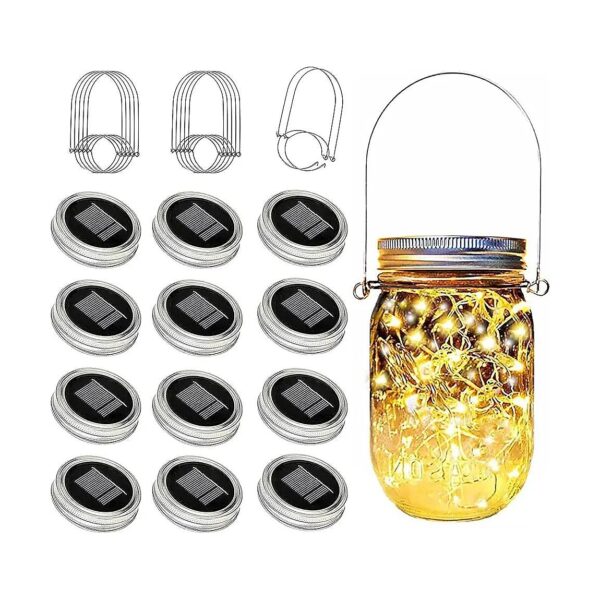 30 Led Fairy Lights for Mason Jar Solar Lids Outdoor Waterproof String Lights