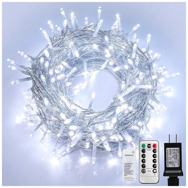 300 LED White Lights with Waterproof and Timer Functionality