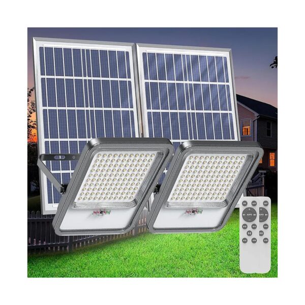 300W Solar Powered Street Flood Light with 4ft Cables for Security and Safety