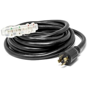 30-Amp L14-30R to Four 5-20R Power Conversion Extension Cord