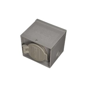 30-Amp Silver Power Inlet Box for Outdoor Electrical Connections