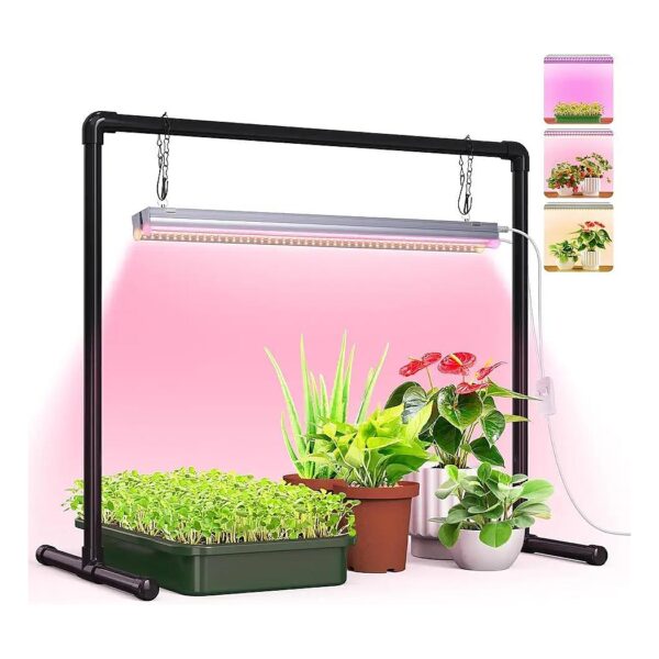 30W LED Grow Light with Stand and Adjustable Height for Indoor Plants and Seedlings