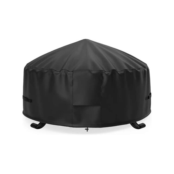 32 Inch Round Fire Pit Table Cover with Drawstring Closure Waterproof