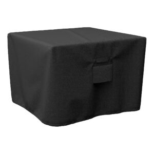 32 Inch Square Fire Pit Cover Waterproof 32x32x24 Inches Black