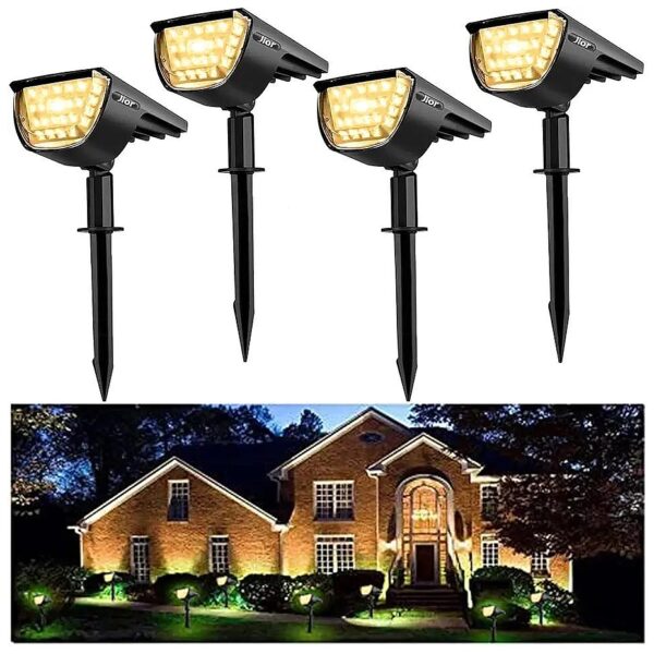 32 LED Solar Lights for Yard, Patio, and Garden with Adjustable Panel