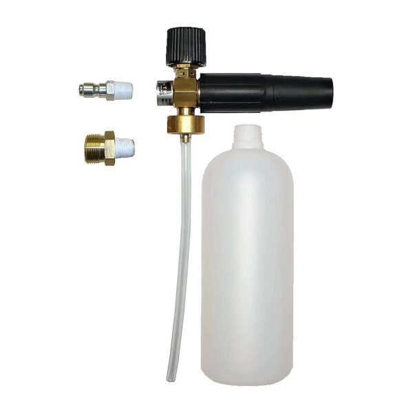 32 oz Foam Bottle Car Wash Sprayer with Adjustable Knob and Pressure Washer Attachment