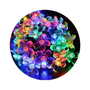 33 Foot Extendable Flower Lights with 100 LED Bulbs in Multicolor for Party Decorations