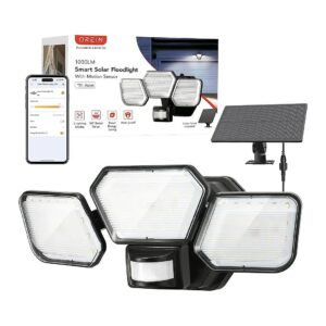 330 Degree Adjustable Solar Flood Lights for Garage and Yard