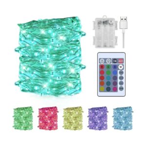 33FT LED String Lights with Timer and Remote Control for Wedding and Party Decor