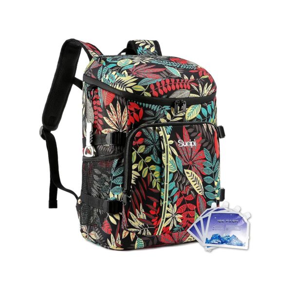 35 Can Capacity Insulated Backpack Cooler with Leak Proof Design and Spacious Storage