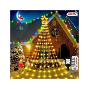 352 LED Waterfall Tree Lights with 8 Modes for Holiday Decor