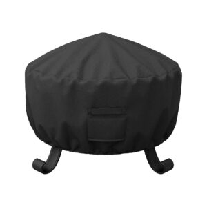 36 Inch Round Fire Pit Cover Waterproof and Windproof PVC and Fabric for Wood Burning